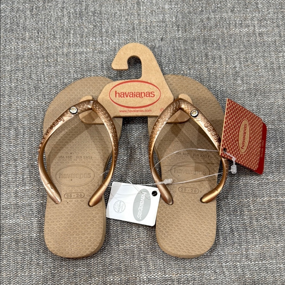 Havaianas Gold Flip Flops